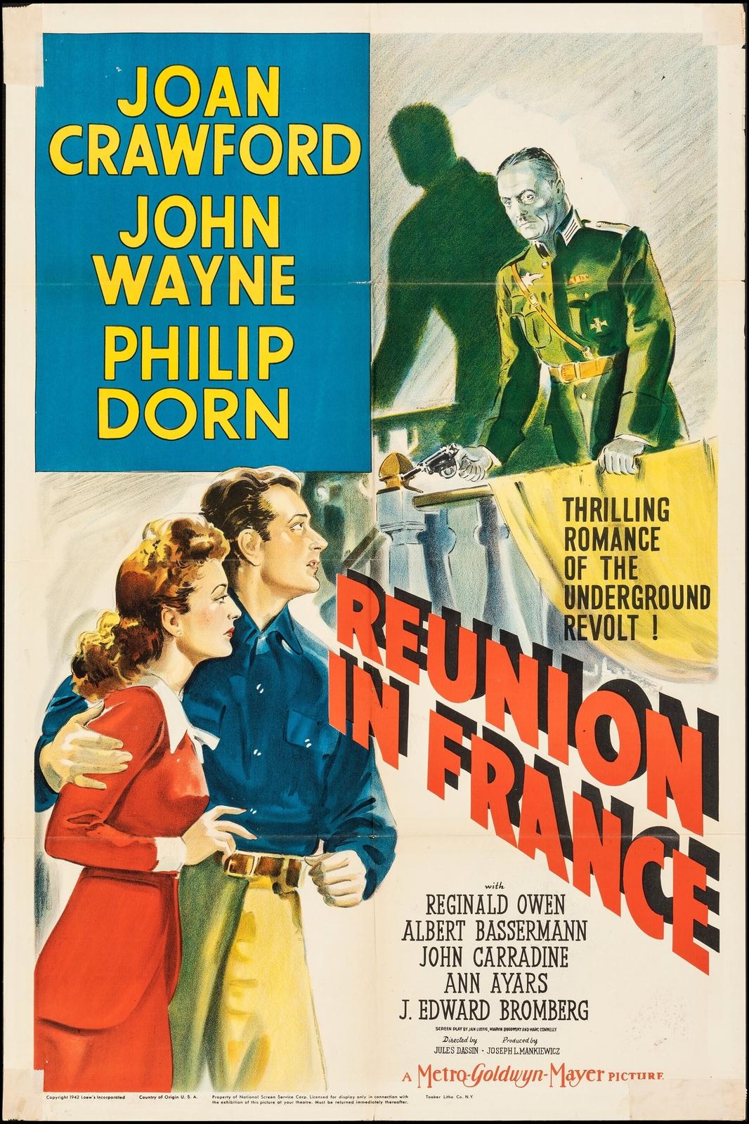 a movie poster for reunion in france