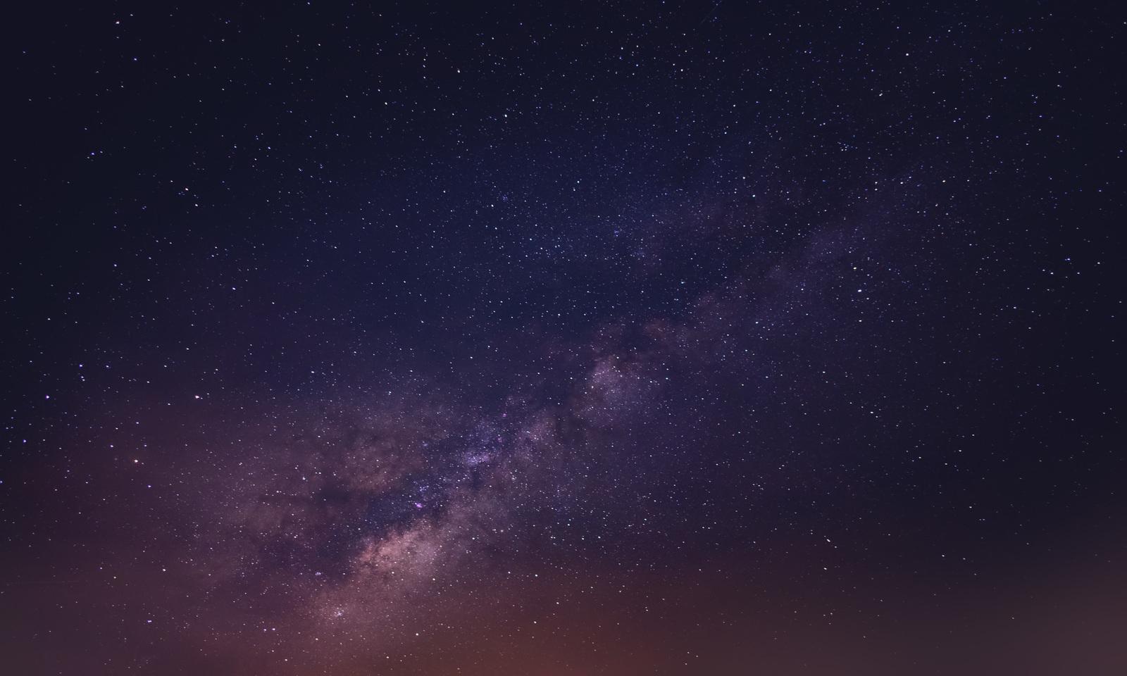 the night sky with stars and the milky