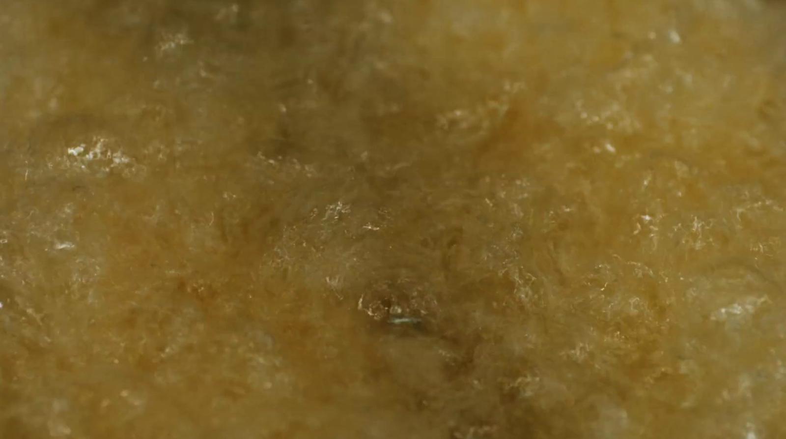 a close up view of a brown substance