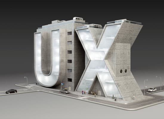 a model of a building with the letters u and x on it