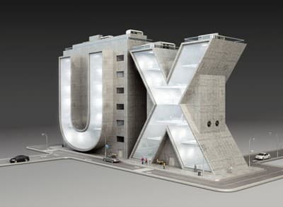 a model of a building with the letters u and x on it