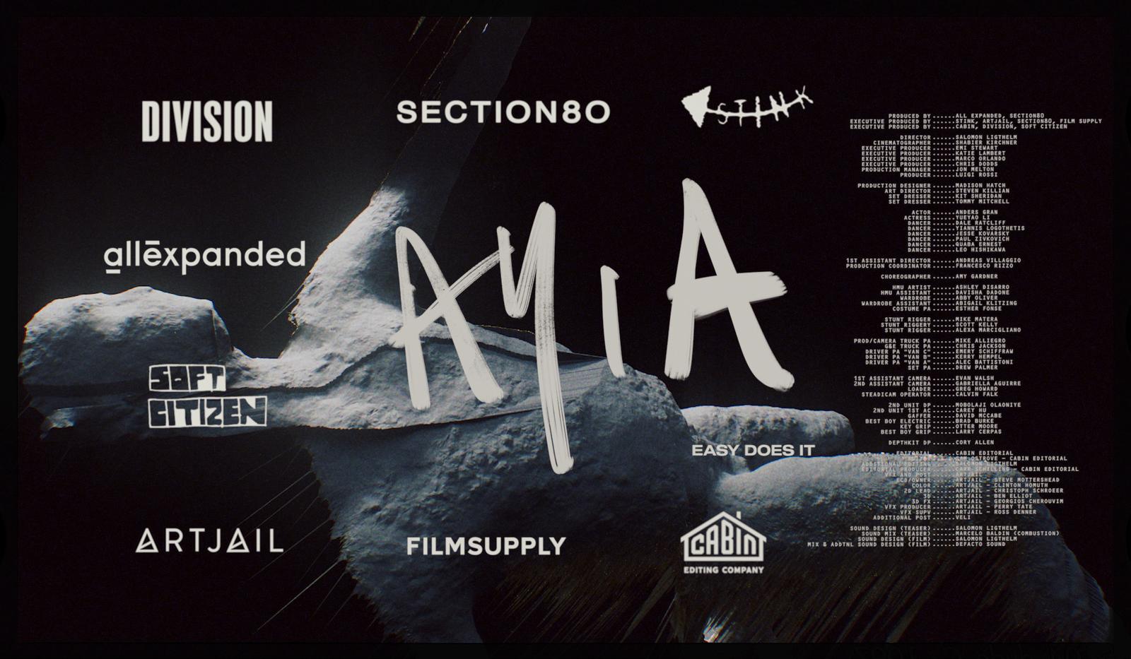 a black and white poster with white letters