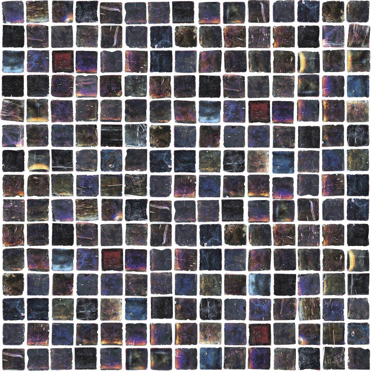 a black and white mosaic tile pattern