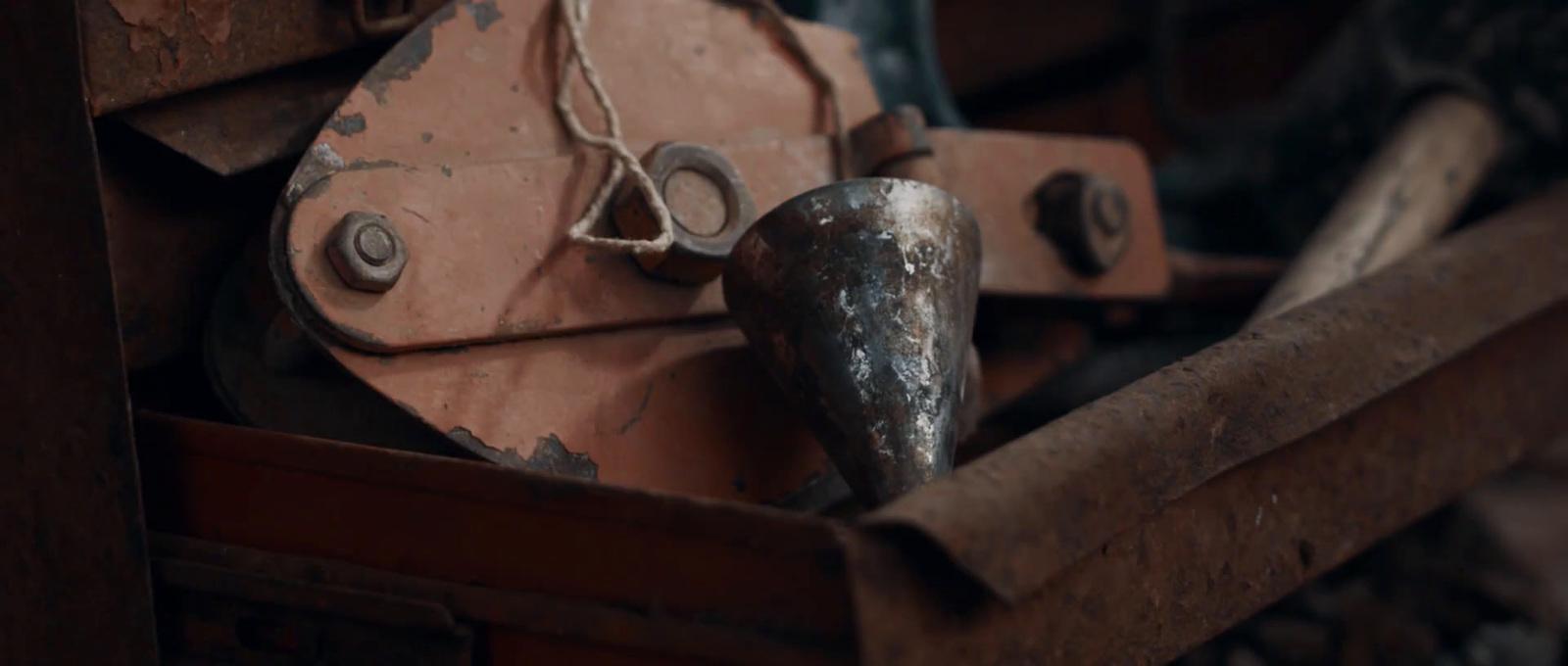 a close up of a piece of metal