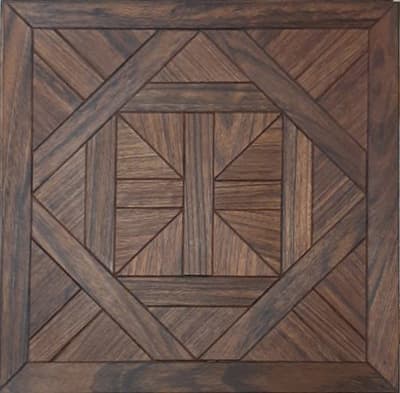 a wooden wall hanging with a square design on it