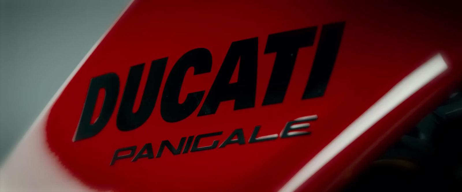 a close up of the ducati logo on a motorcycle