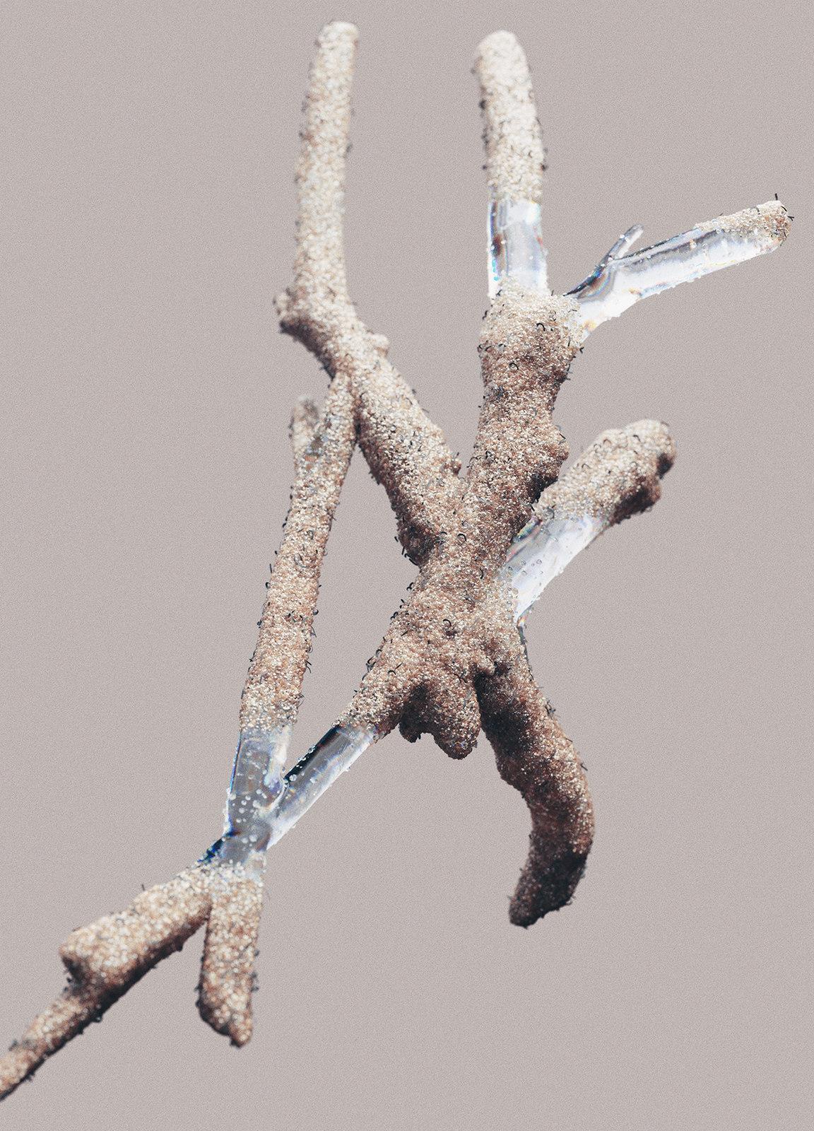 a pair of scissors stuck in a piece of fabric