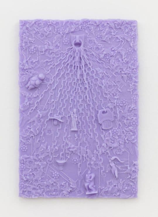 a piece of art that is made out of plastic
