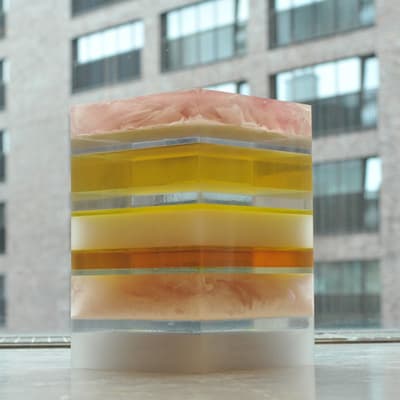 a block of soap sitting on top of a window sill