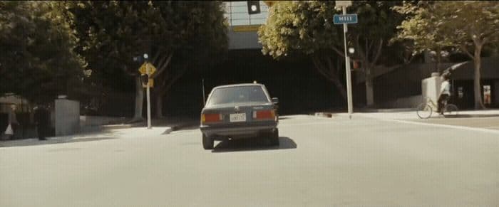 a car that is sitting in the street