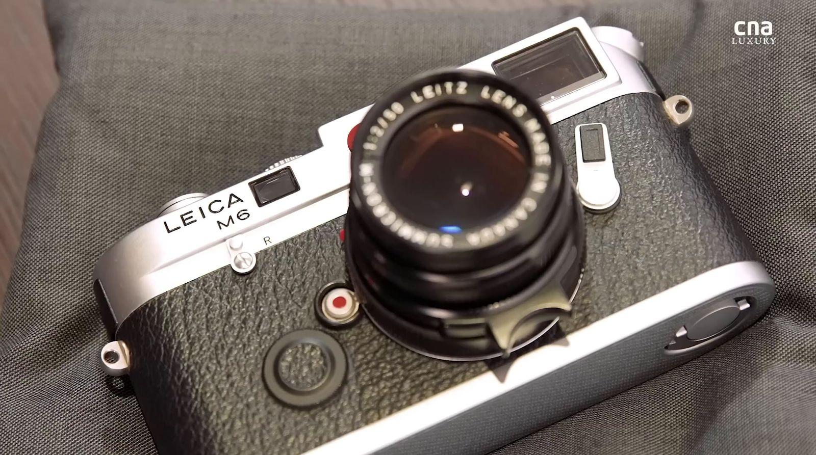 a camera sitting on top of a couch