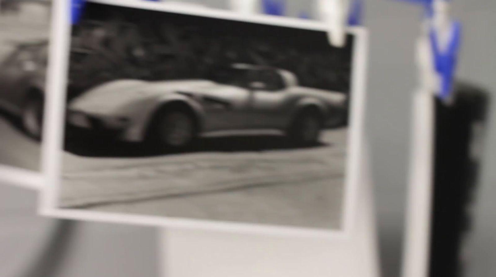 a black and white photo of a car