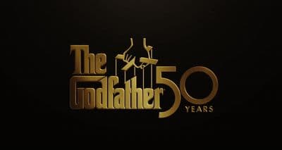 the logo for the 50th anniversary of the godfather 50 years