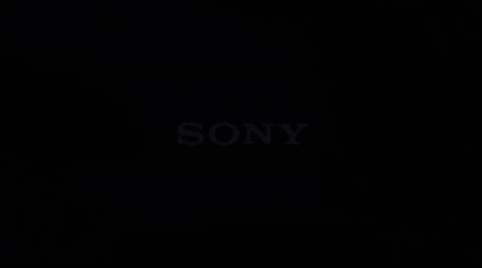 a sony logo is shown in the dark