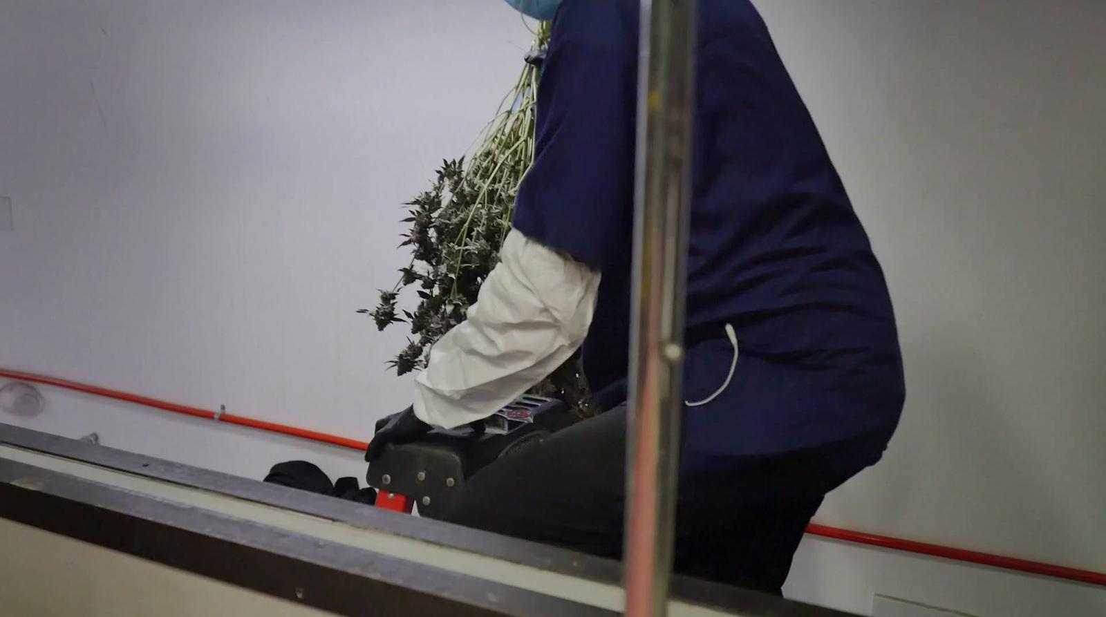 a man riding a skateboard down a metal rail