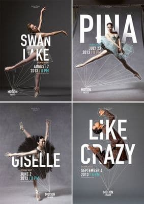 a series of posters for a ballet company