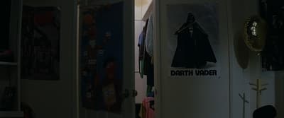 a door with a darth vader poster on it