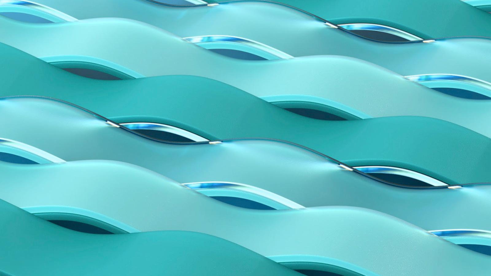 a close up of a row of blue chairs