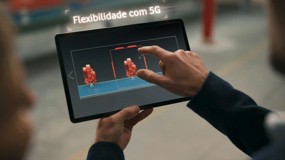 a person is playing a game on a tablet