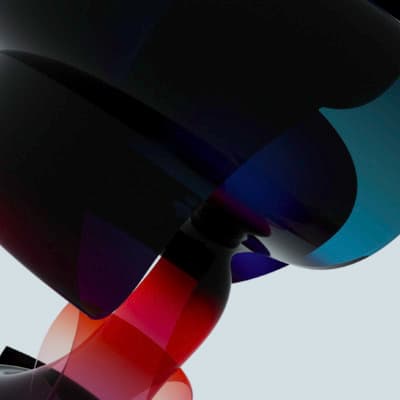 a black and red object with a white background