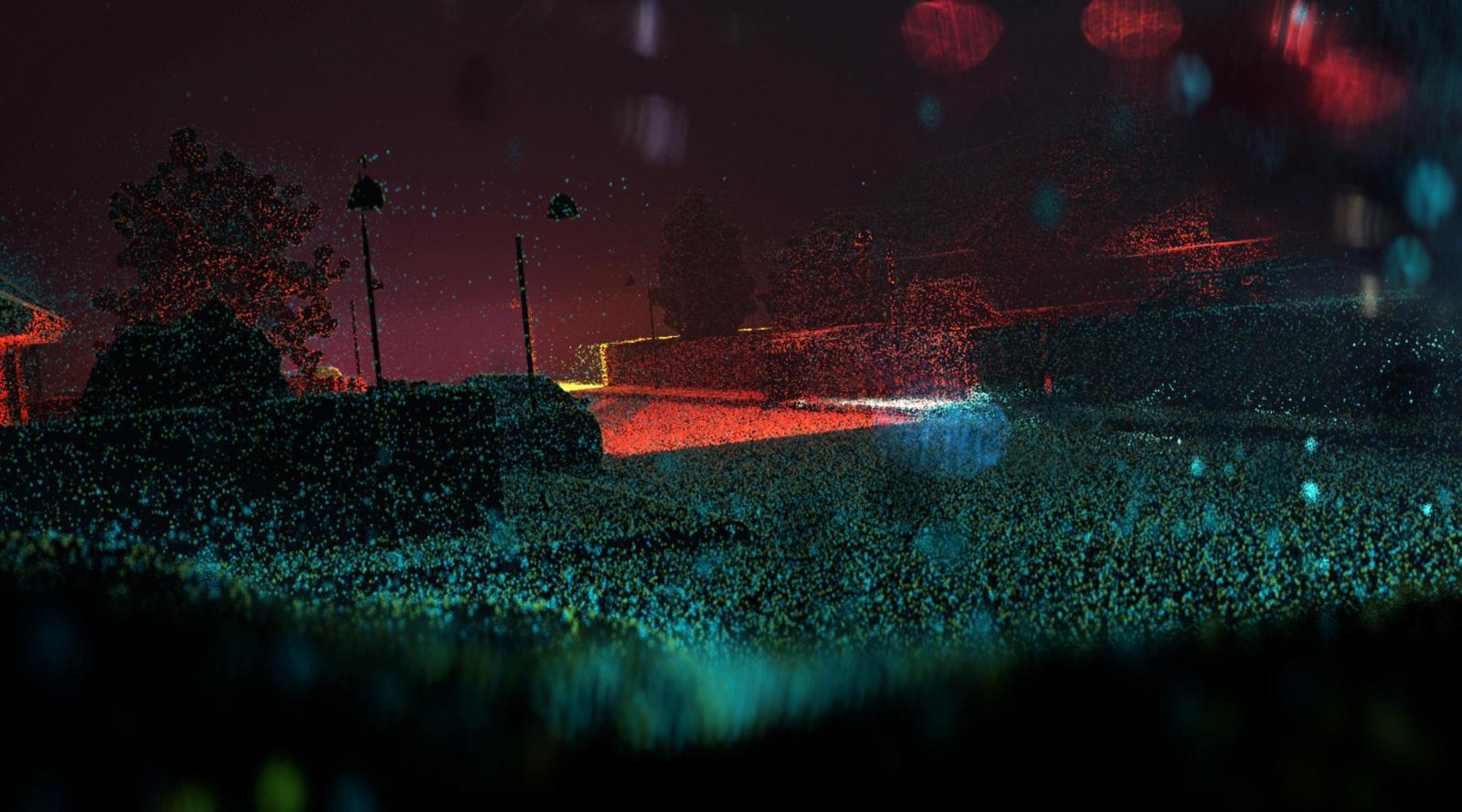 a blurry photo of a crowd at a concert