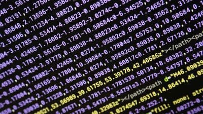 a computer screen with a lot of numbers on it