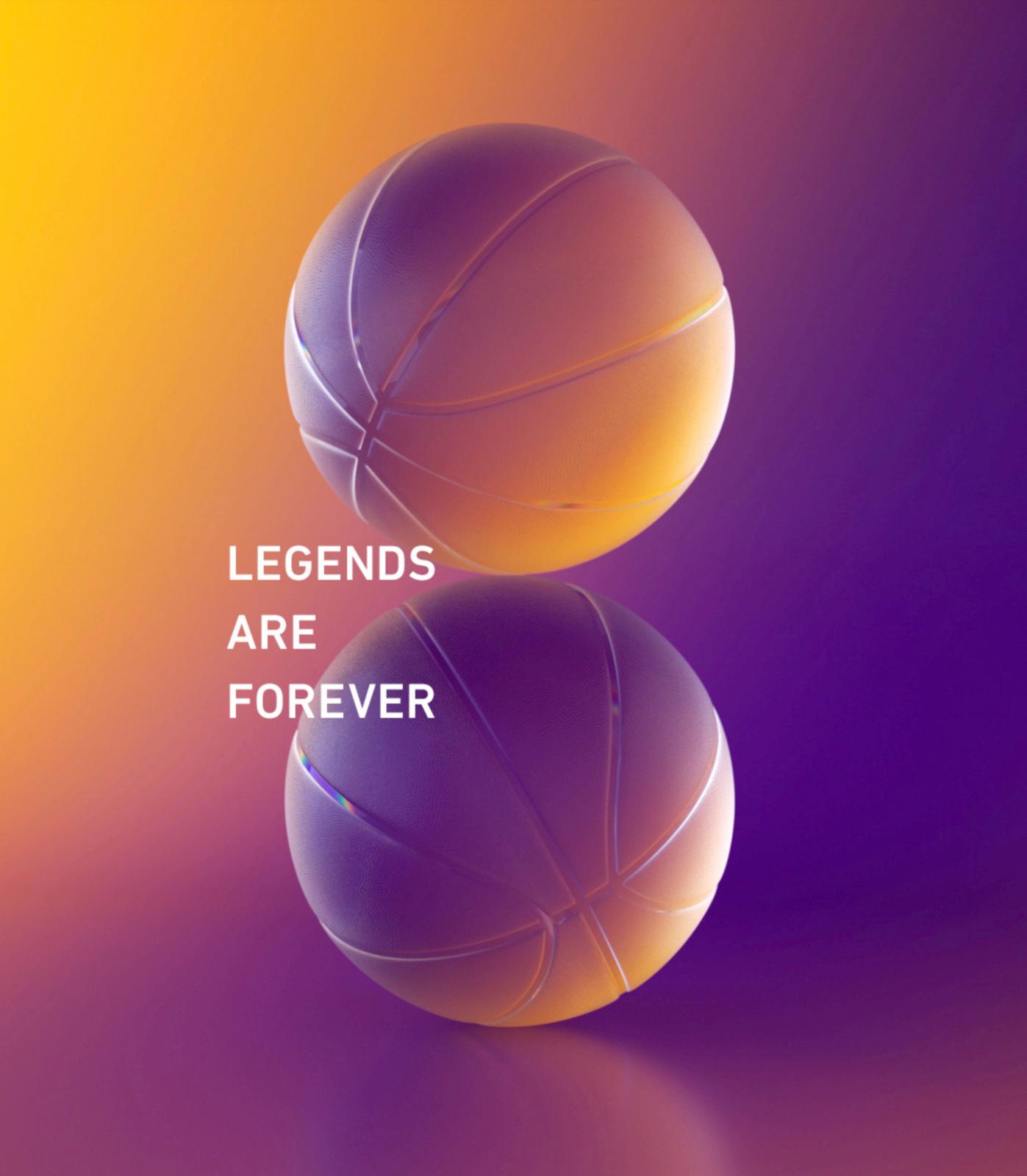 a basketball ball with the words, legends are forever