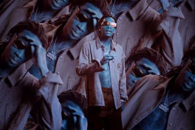 a man standing in front of a group of people