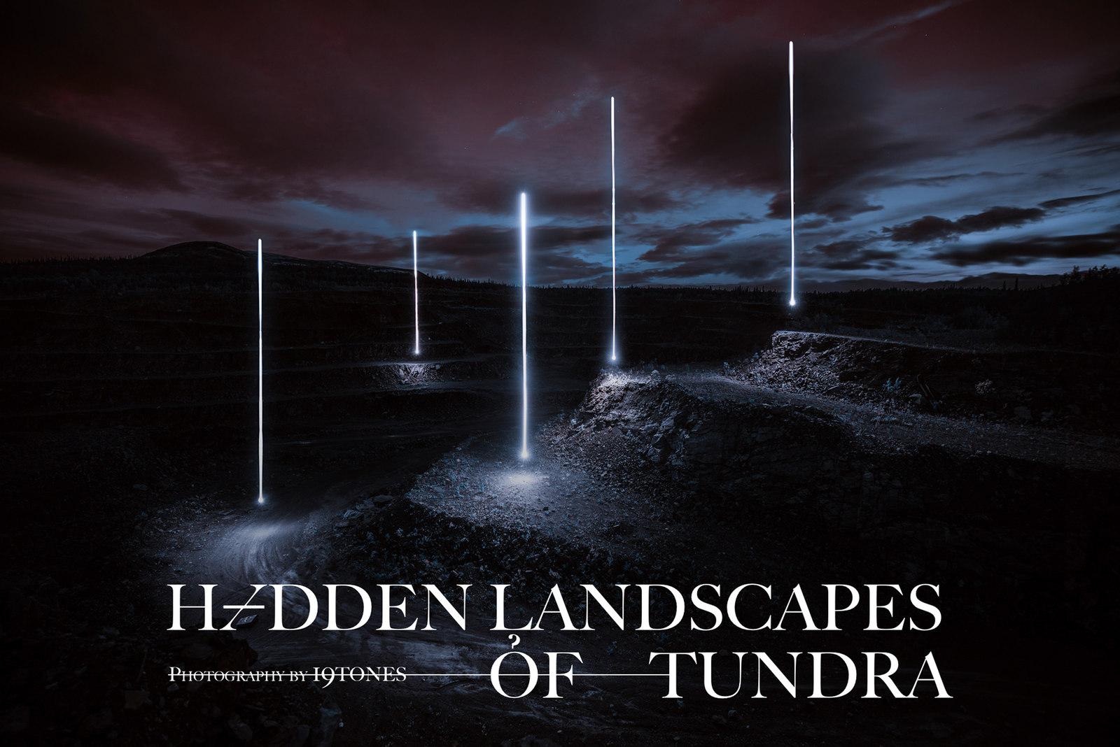the cover of the book h4den landscapes of tundra