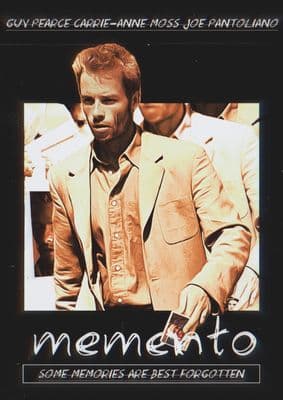 a movie poster with a man in a suit
