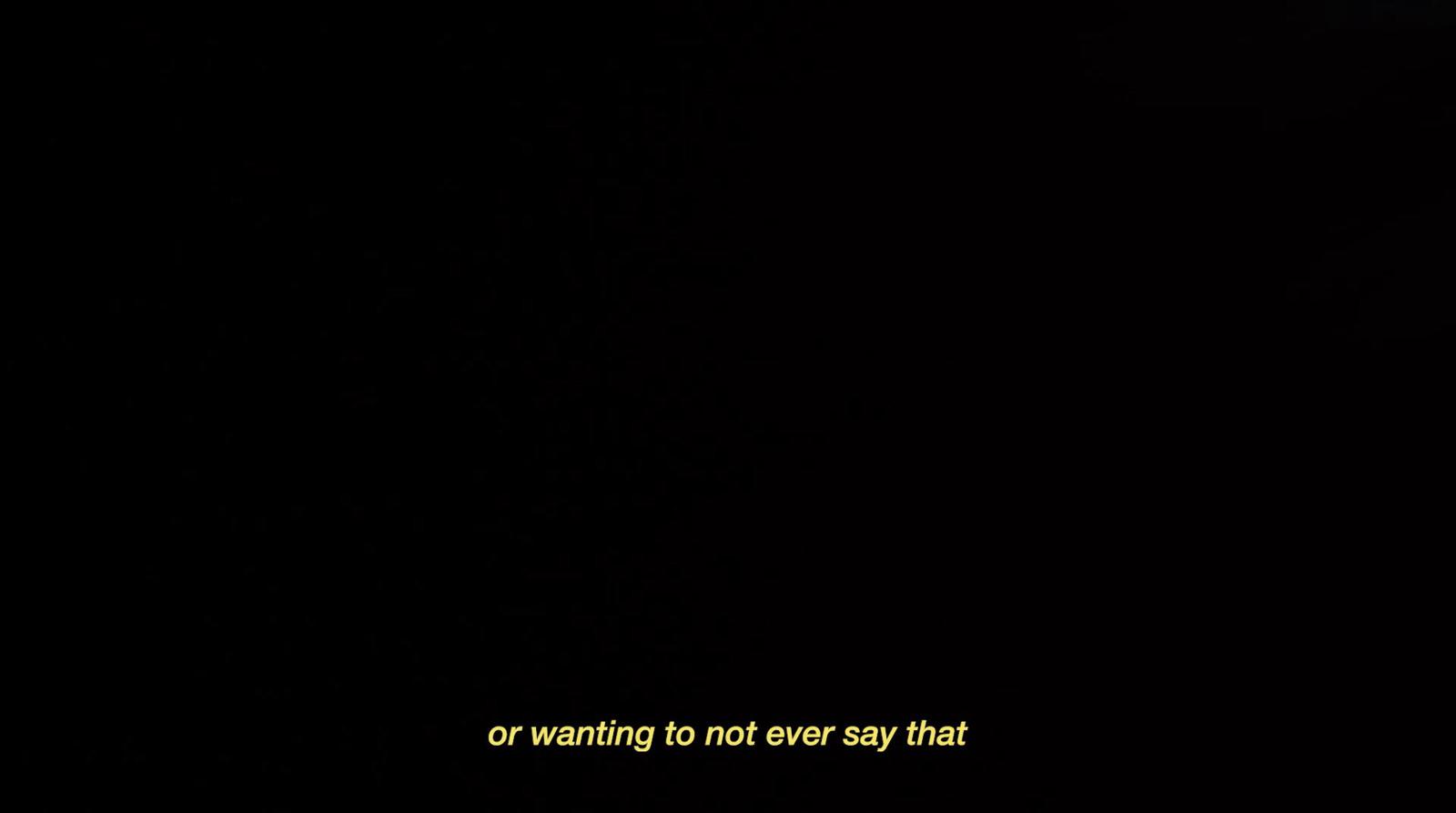 a black background with a white text that reads or waiting to not ever say that