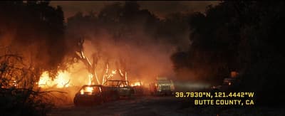 a fire is burning in a rural area