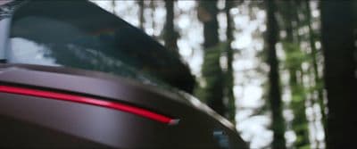 a close up of the tail lights of a car