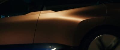 a close up of a car at night
