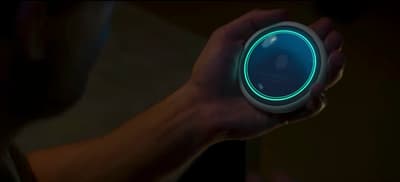 a person holding a glowing object in their hand