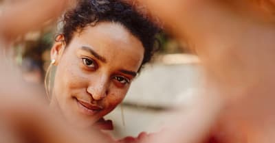 a close up of a person looking at the camera