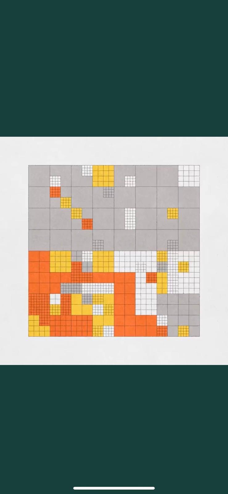 a cross stitch pattern with a green background