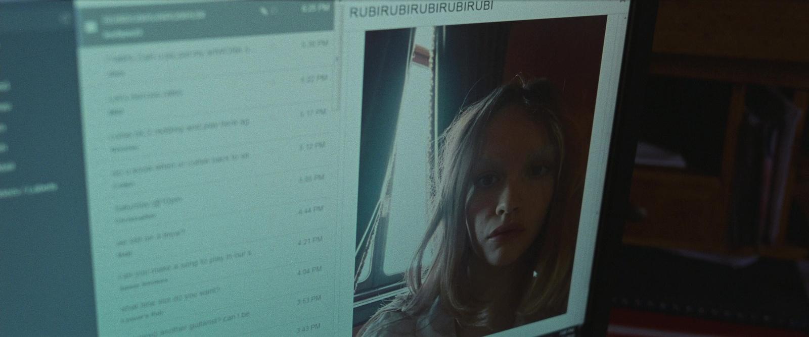 a computer screen with a picture of a woman on it