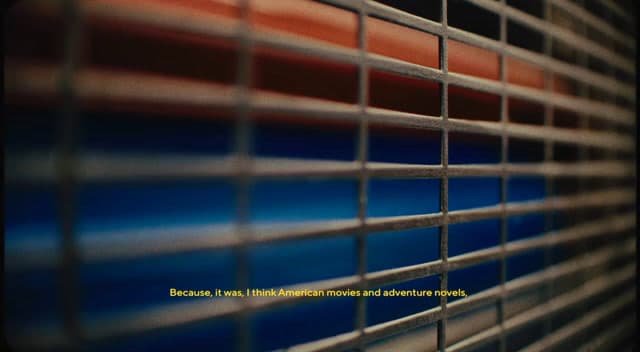 a close up of a window with a quote on it