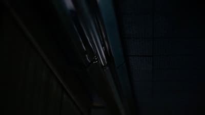 a door is open in a dark room
