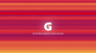 a red and yellow background with the letter g
