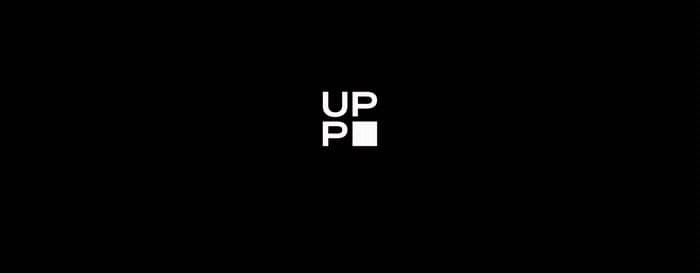 a black and white photo with the words up pi