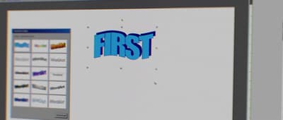 a computer screen with the word first on it