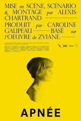 a yellow poster with a woman's face on it