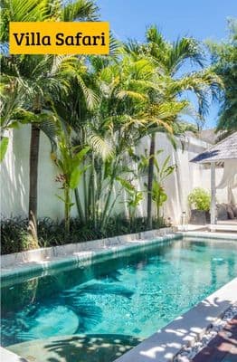 a small pool with a gazebo in the middle of it