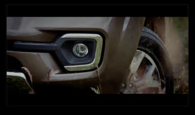 a close up of the front end of a vehicle