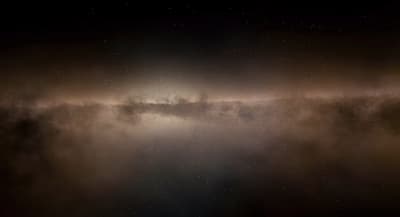 a view of the night sky from a plane