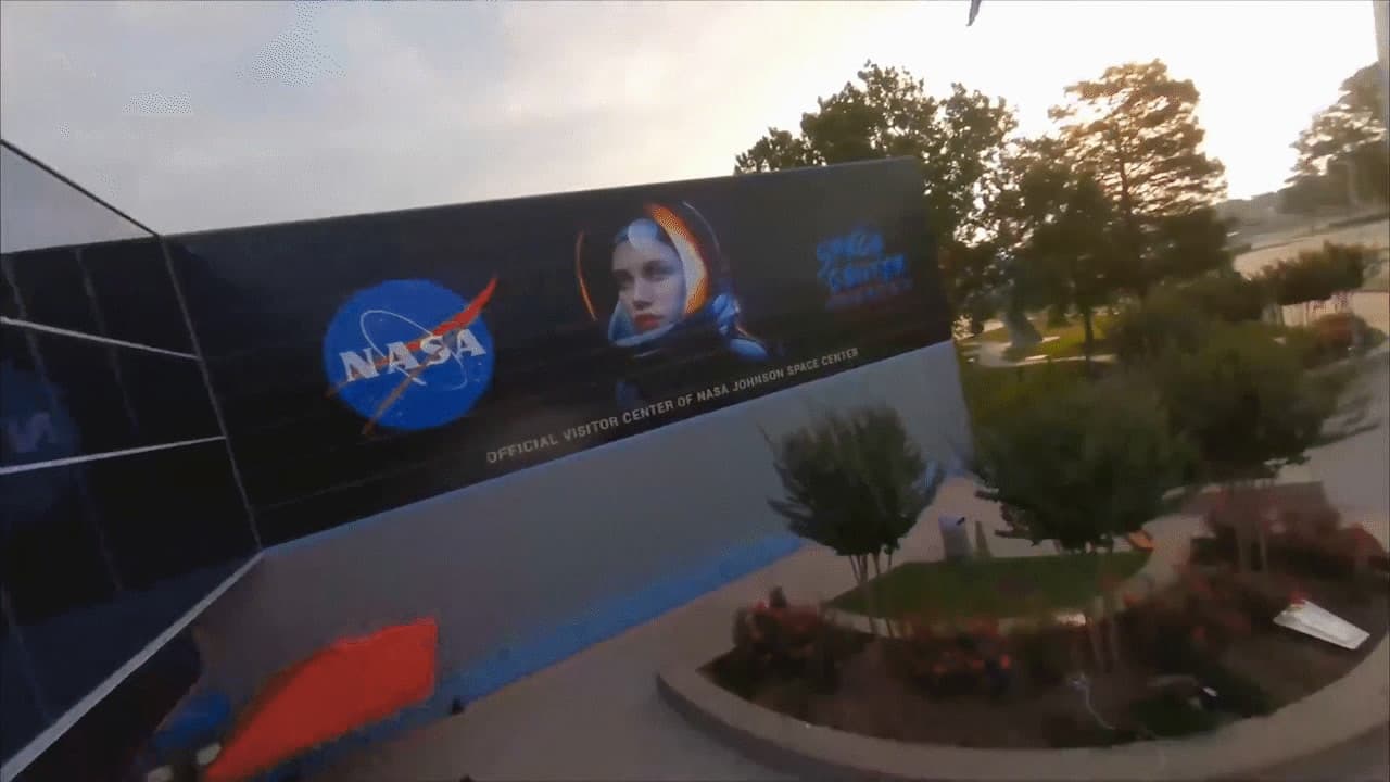 a large sign on the side of a building