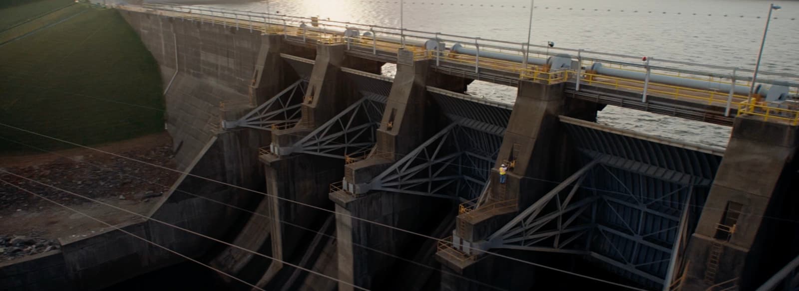 a large bridge over a large body of water