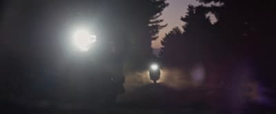 a couple of lights that are in the dark